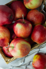 red apples in a basket