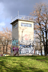 GDR border tower in Berlin Treptow