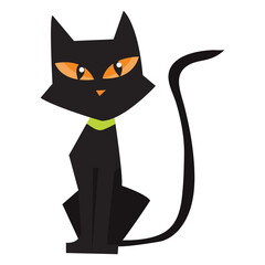 Cartoon Halloween Black Cat