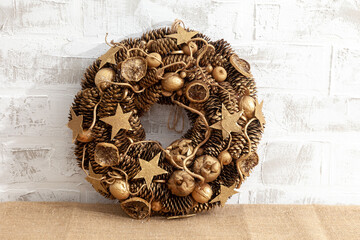 homemade christmas wreath, decoration for christmas