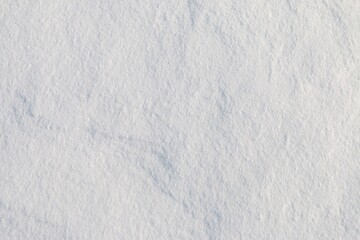 background, texture of white snow in winter