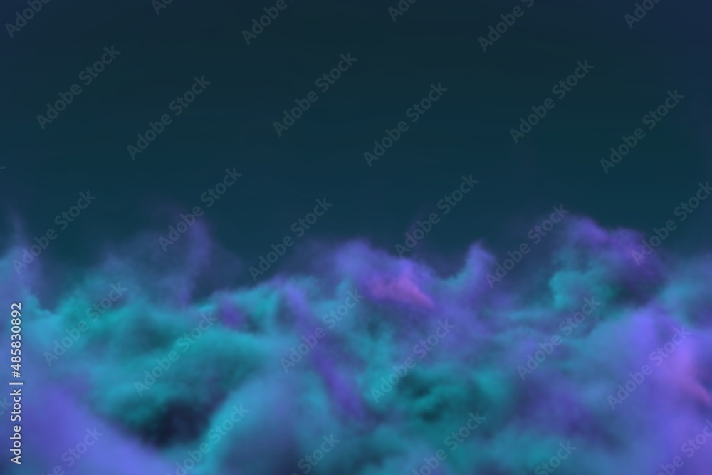 Wall mural abstract background creative illustration of fantasy fog concept with lights bokeh effect you can us