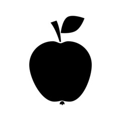 Apple black silhouette. High quality black style vector icons