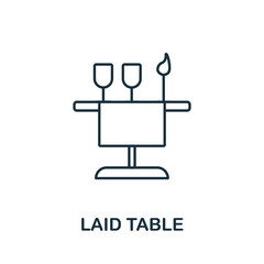 Laid Table icon. Line element from restaurant collection. Linear Laid Table icon sign for web design, infographics and more.