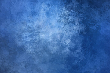 Fototapeta na wymiar Abstract artistic texture digitally painted with an expressive, rich blue colour scheme