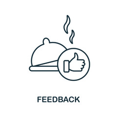 Feedback icon. Line element from restaurant collection. Linear Feedback icon sign for web design, infographics and more.