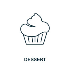 Dessert icon. Line element from restaurant collection. Linear Dessert icon sign for web design, infographics and more.