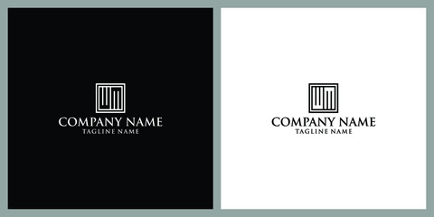 Elegant stylized letter WM logo design A great brand for companies