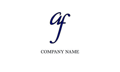 initial letter AF or FA letter golden ratio abstract monogram vector logo template
