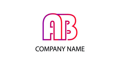 initial letter AB or BA  letter abstract monogram vector logo template