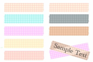 Colorful masking tape set with cute pattern