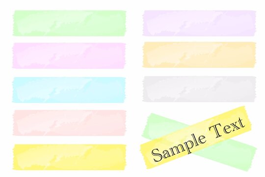 Colorful masking tape set with cute pattern