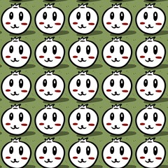 seamless pattern of cute monster cartoon