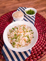Arroz con cilantro y almendras