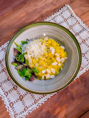 Risotto de calabaza y almendras
