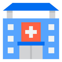 Obraz premium hospital building flat style icon