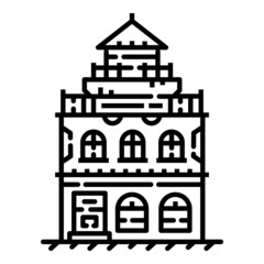 Naklejka premium House Flat Icon Isolated On White Background