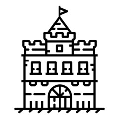 Obraz premium House Flat Icon Isolated On White Background