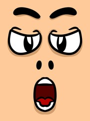 cute face man cartoon background