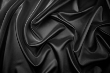 Black satin, silk, texture background