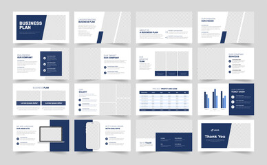 Fototapeta na wymiar Business Plan Presentation Template Design