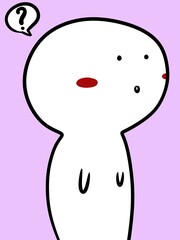 cute cartoon on purple background