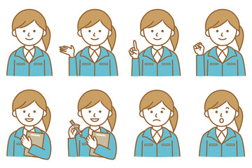 人 作業着  イラスト AI 素材 ベクター