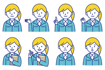 人 作業着  イラスト AI 素材 ベクター