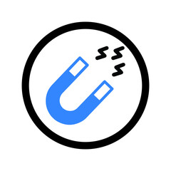 Electromagnet or magnets icon