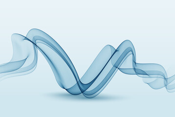Abstract vector background.Transparent blue wave element for design.