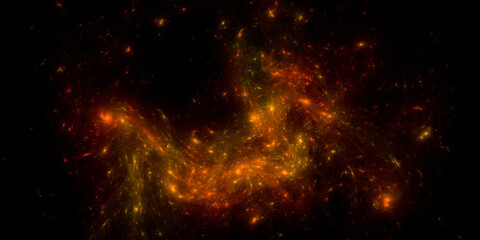 Banner Star field background . Starry outer space background texture . Colorful Starry Night Sky Outer Space background. 3D illustration
