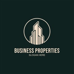 
Real estate business modern logo design
