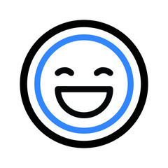 Emoticon happy or smiley icon