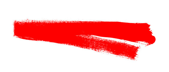 Anstreichen mit roter Farbe - Pinsel Markierung