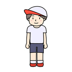 体操服姿の男の子