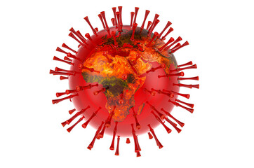 Virus Earth, 3D rendering