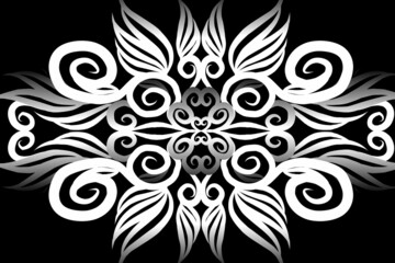 seamless colourful illustration caleidoscope gradient flower art pattern of indonesian traditional tenun batik ethnic dayak ornament for wallpaper ads background sticker or clothing
