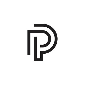 PP or P initial letter logo design vector.