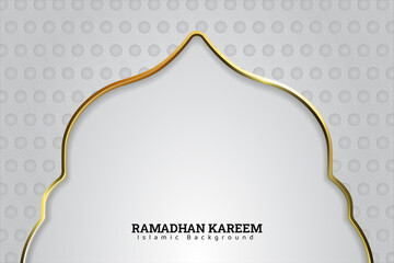 Arabic pattern in a shiny gold frame vector