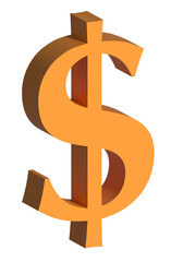 Obraz premium Finance and business symbol. Gold dollar sign illustration