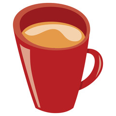 Cartoon Red Coffee Cup