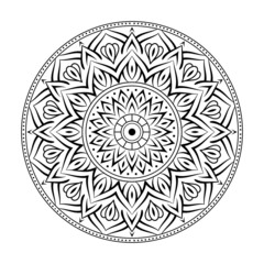 Ornamental luxury circular pattern mandala design for coloring