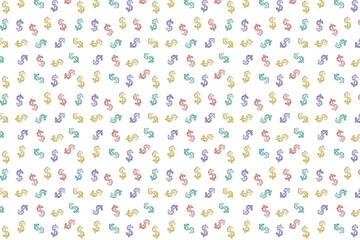 Dolar business symbols pattern, profitable business concept