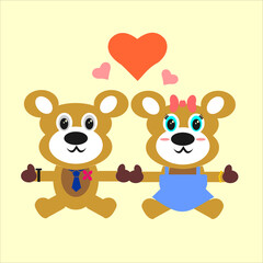 bear doll couple