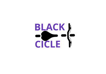 simple baack bicycle logo