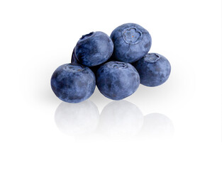 blueberries on a white isolated background