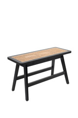 wicker rattan stool isolated on white background