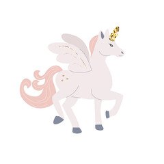 Unicorn with glitter and curly mane