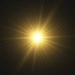 Light star gold png. Light sun gold png. Light flash gold png. vector illustrator.