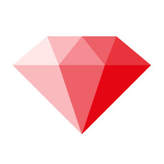 diamond red crystal gem geometric vector design icon illustration jewel jewelry shape symbol brilliant gemstone
